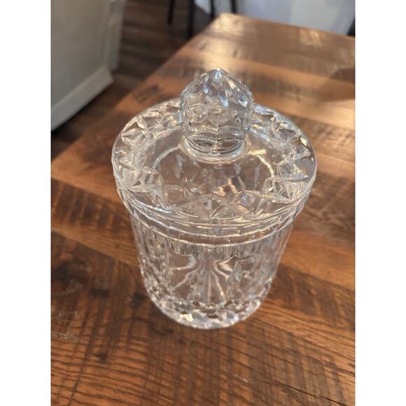 24% Genuine Lead Crystal Lid & Label Western Germany Hand Cut Ice Biscuit Candy - Picture 4 of 9